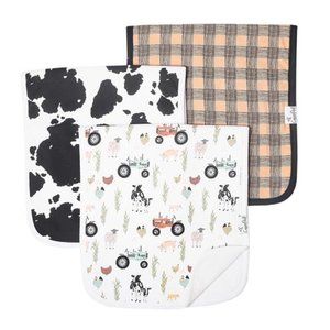 Copper Pearl Baby Burp Cloth Large 21''x10'' Size Premium Absorbent Triple Layer